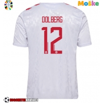 Moške Nogometnih dresov Danska Kasper Dolberg #12 Gostujoči EP 2024 Kratki rokavi